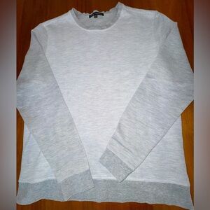 Robert Barakett Light Gray Contrast Crewneck Sweater, NWOT Size M